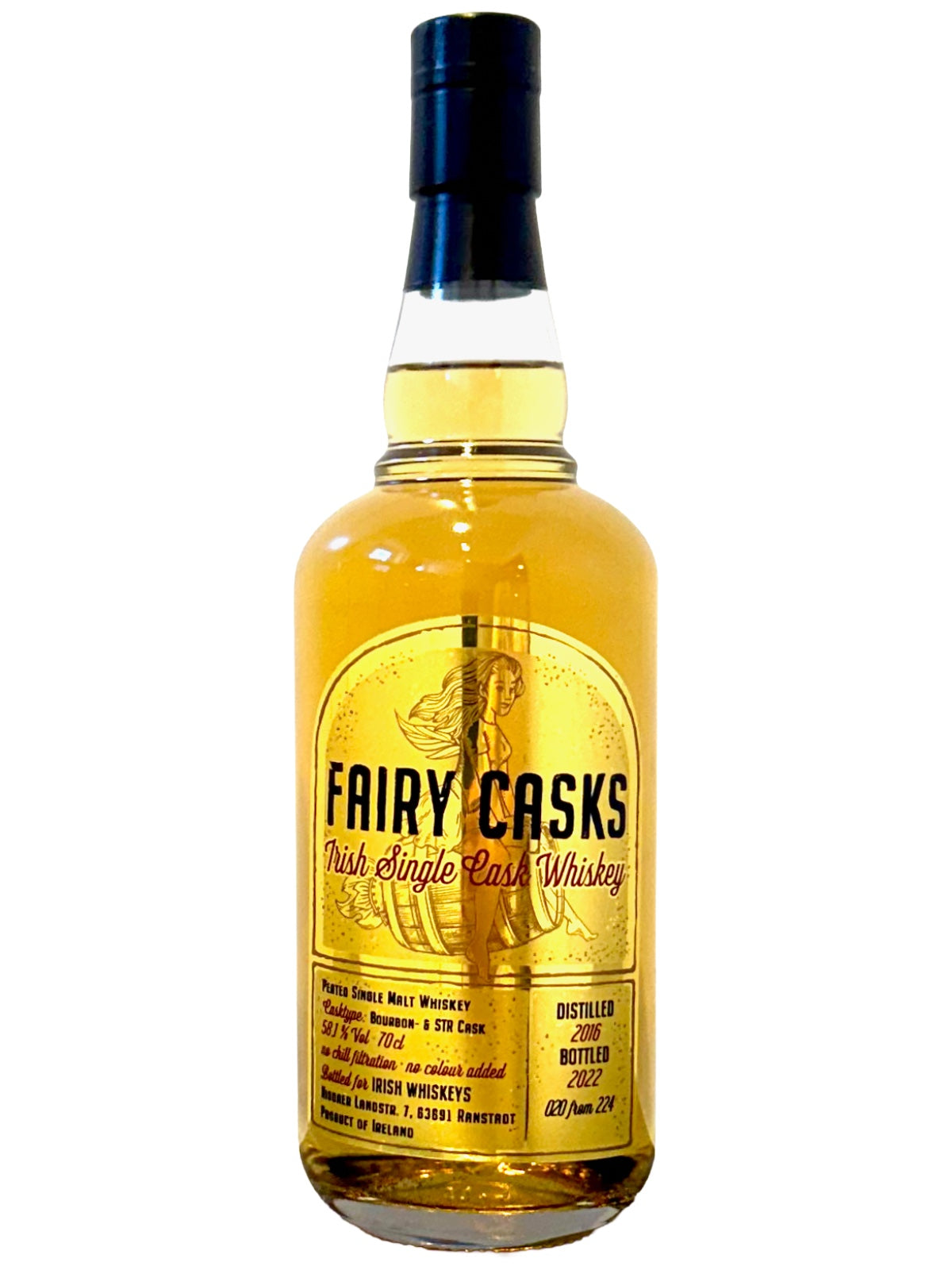 Fairy Casks #6 Peated Irish Single Malt Whiskey Bourbon & STR Cask