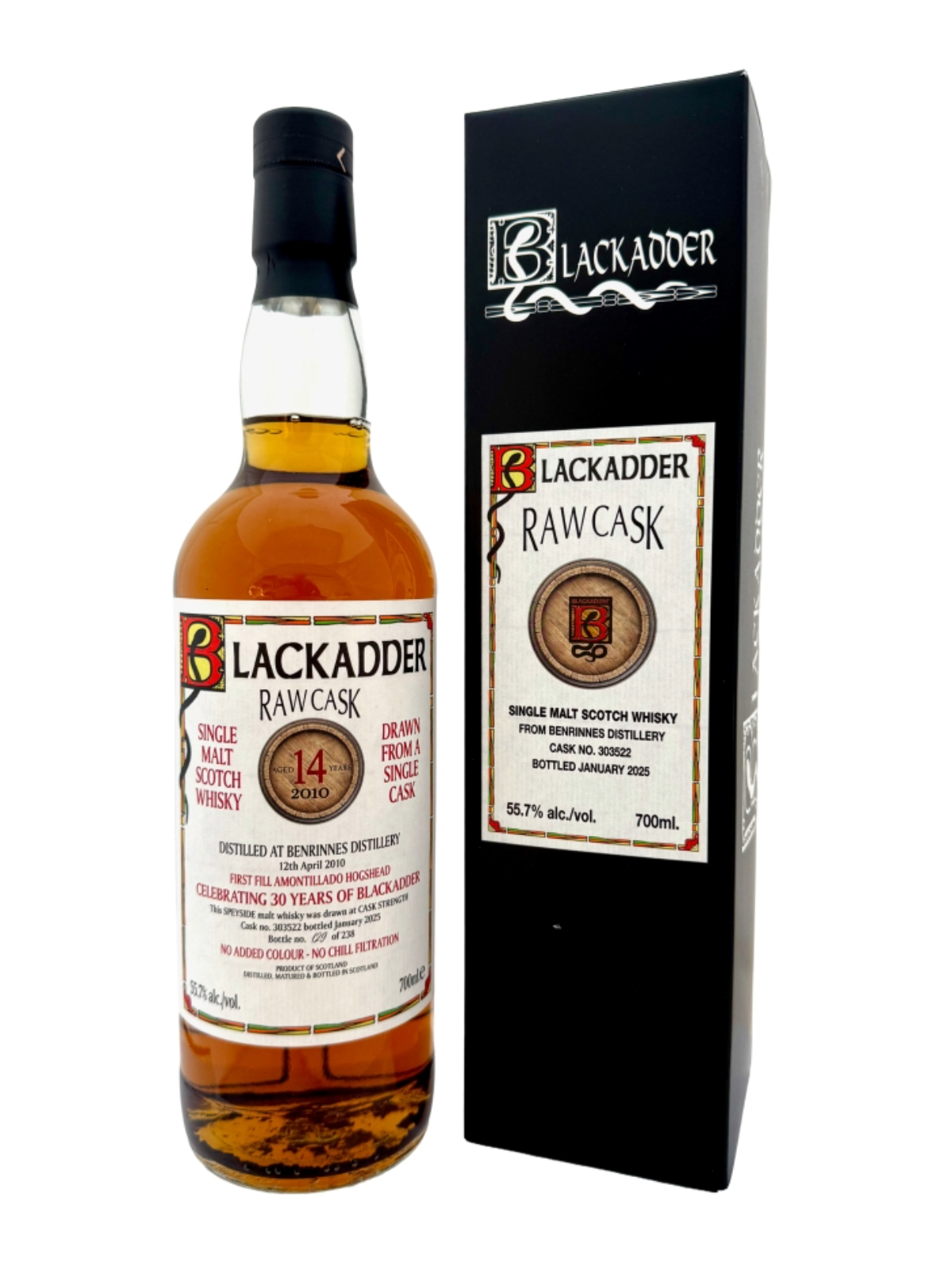 Blackadder Raw Cask Benrinnes 14 Jahre 1st Fill Amontillado Hogshead Single Malt Scotch Whisky 55,7% Vol. 0,7l