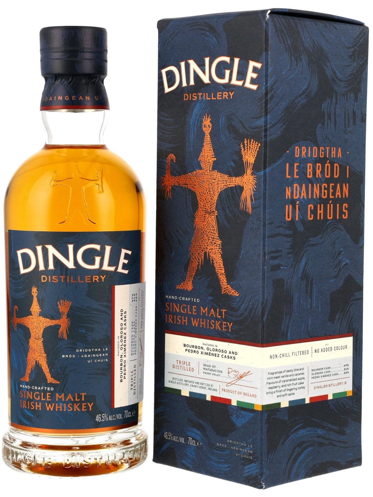 Dingle Single Malt Irish Whiskey Bourbon, Oloroso & PX Casks 46,5% Vol. 0,7l