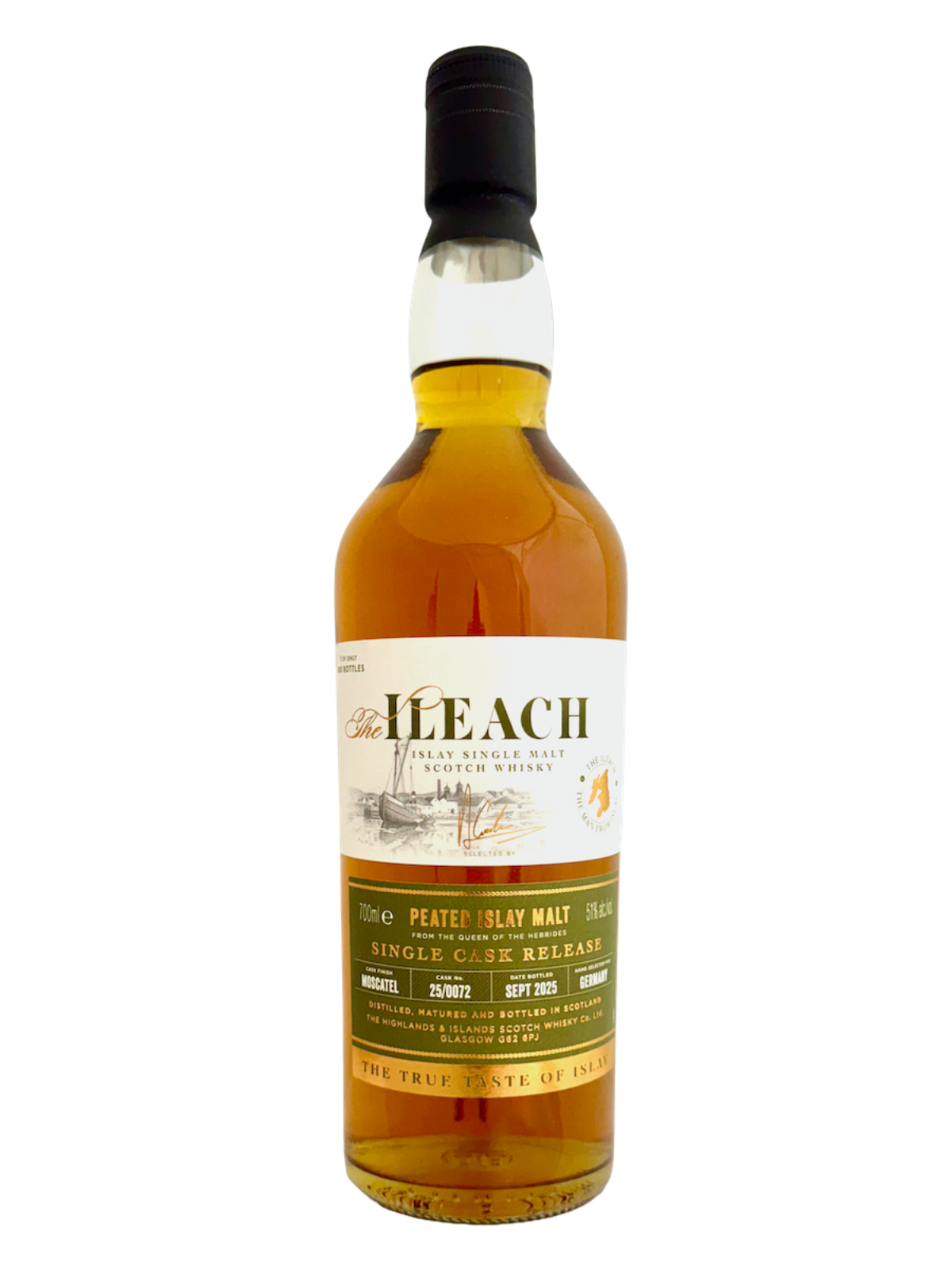 The Ileach Moscatel Cask Finish Single Cask Islay Single Malt Whisky Germany Exclusive 51% Vol. 0,7l