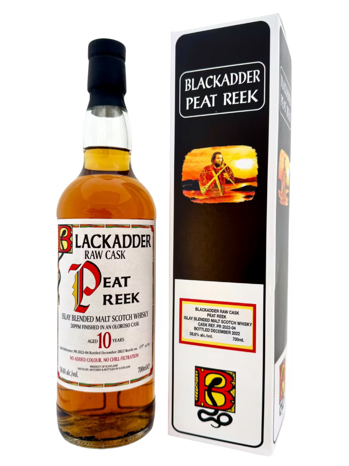 Blackadder Raw Cask Peat Reek 10 Jahre Islay Blended Malt Scotch Whisky Oloroso Cask Finish 58,6% Vol. 0,7l