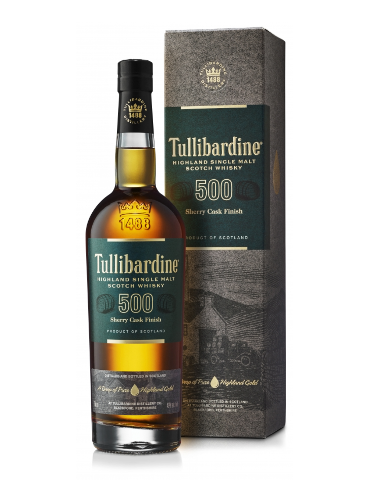 Tullibardine 500 Sherry Cask Finish Highland Single Malt 43% Vol. 0,7l