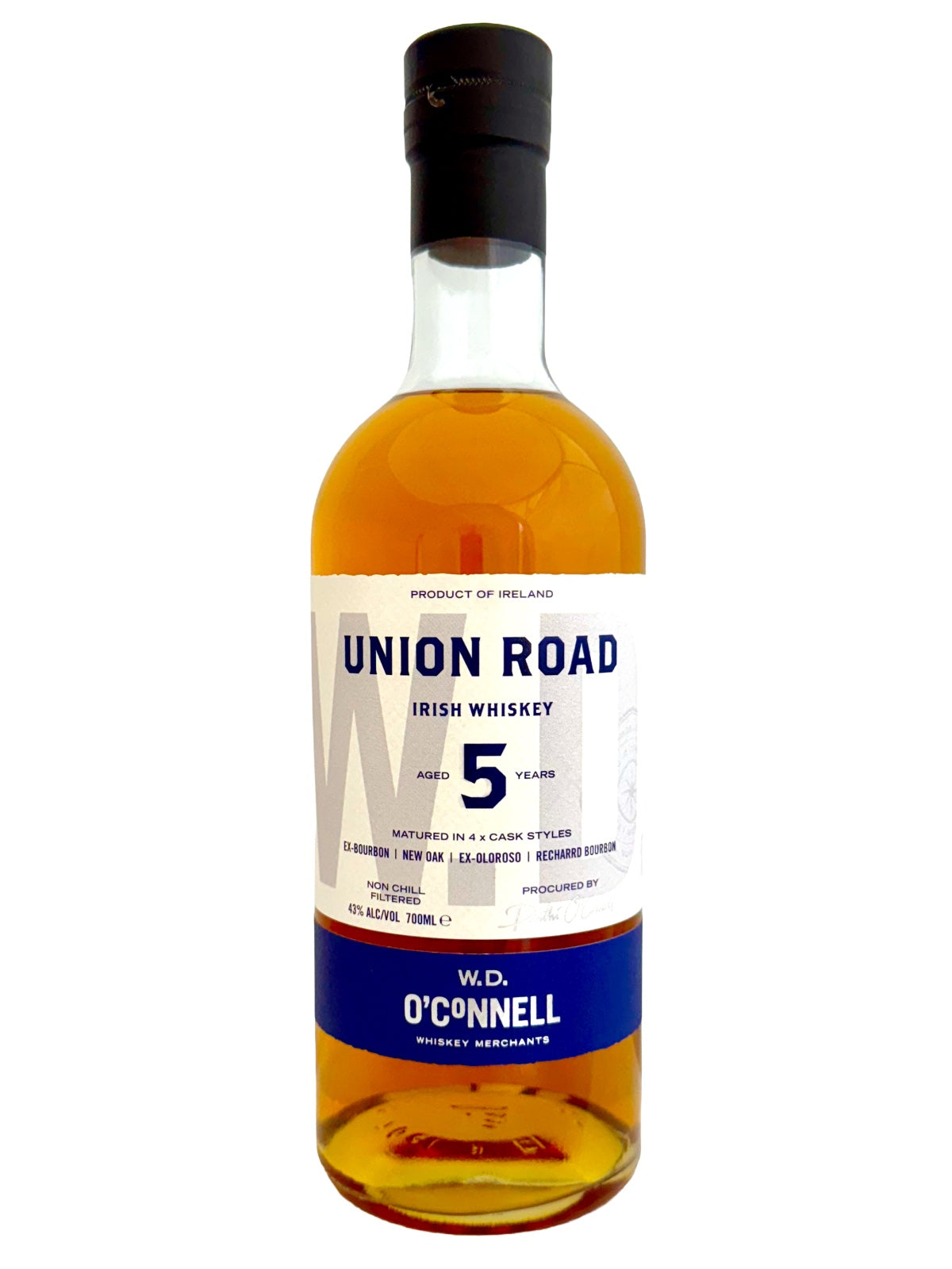 W.D. O’Connell Union Road 5 Jahre Irish Whiskey Matured in 4 Cask Styles 43% Vol. 0,7l