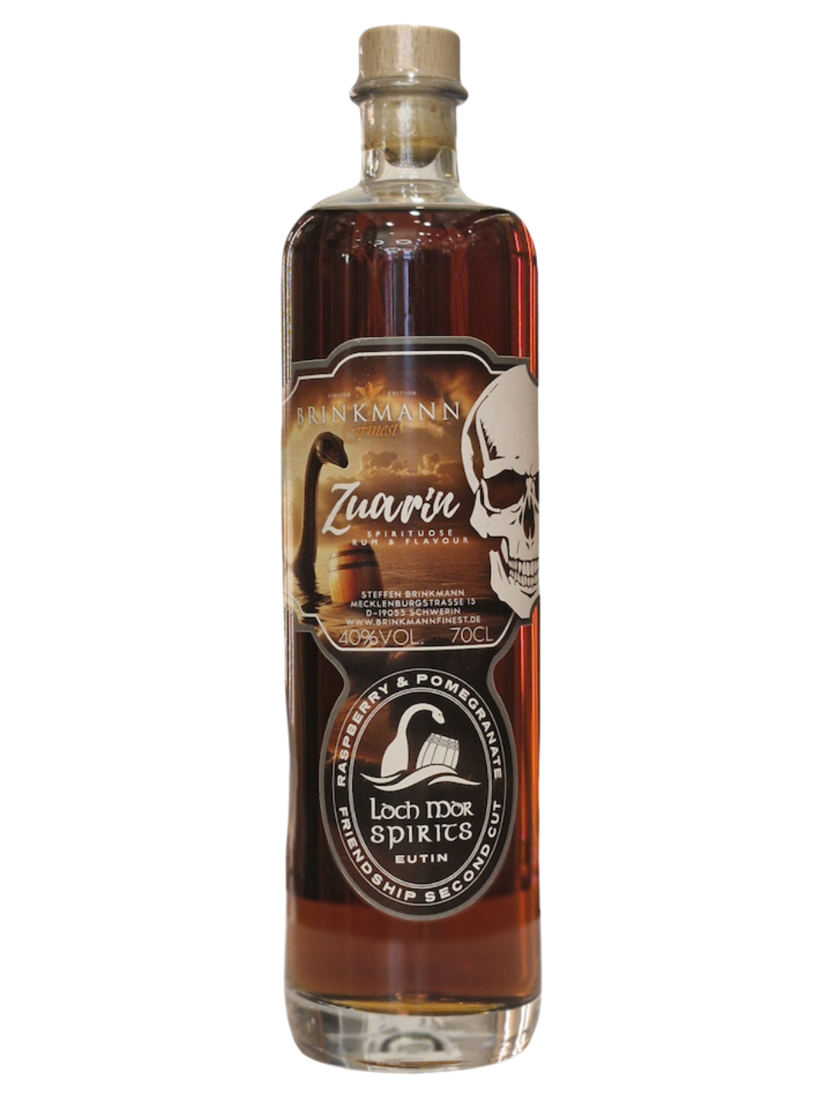 Brinkmann Finest Zuarin Friendship Loch Mor Spirits Second Cut Raspberry & Pomegranate Rum-Spirituose 40% Vol. 0,7l