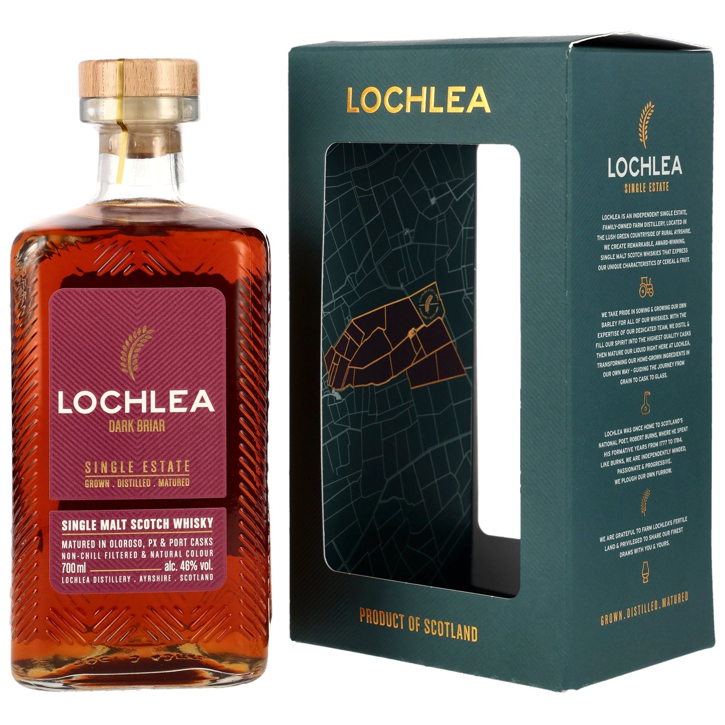 Lochlea Dark Briar Single Estate Single Malt 46% Vol 0,7l