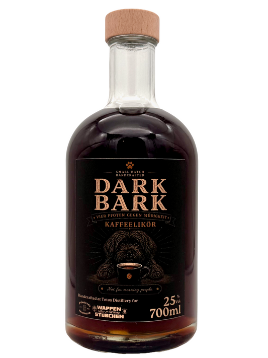Dark Bark Kaffeelikör (Vier Pfoten gegen Müdigkeit) Mörfelder Whiskykeller, 25% Vol. 0,7l
