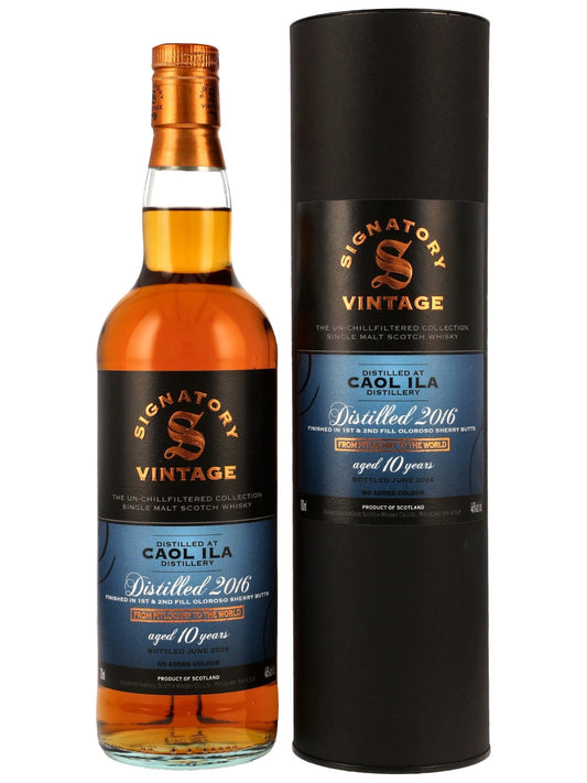 Caol Ila 2016/2026 10 Jahre - Signatory Vintage Un-Chillfiltered - Oloroso Sherry Butts Finish, 46% Vol., 0,7l