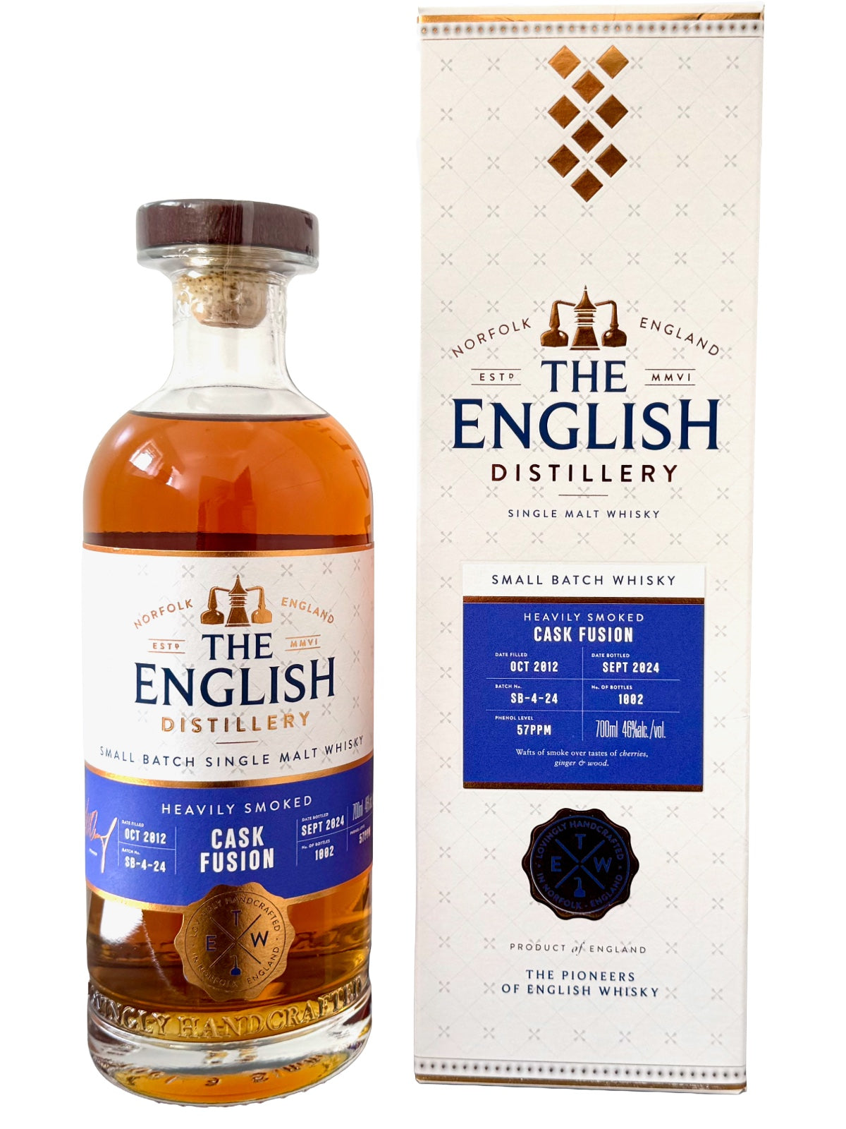 The English Distillery Heavily Smoked Cask Fusion Small Batch Single Malt Whisky