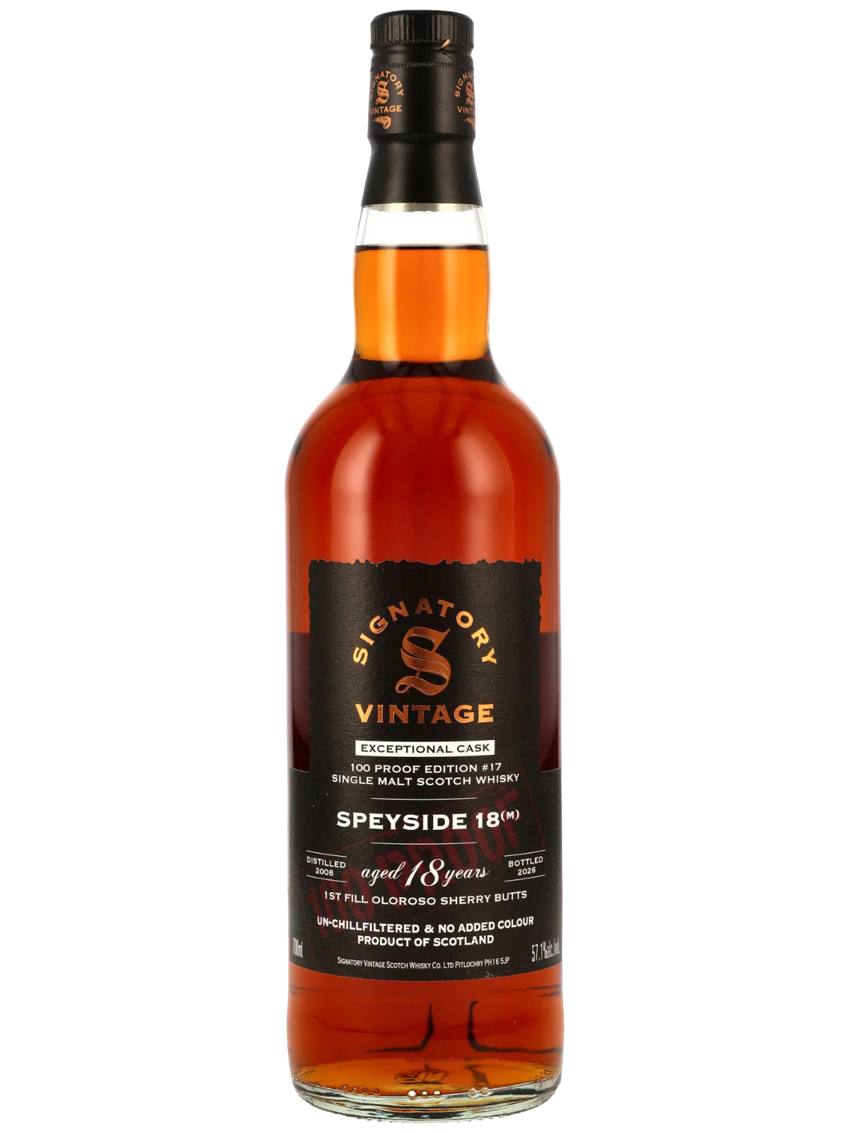 Signatory Vintage Speyside (M) 2008/2026 18 Jahre - 100 Proof Exceptional Cask Edition #17