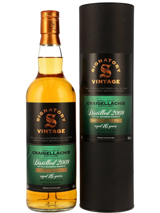 Craigellachie 2009/2026 16 Jahre Signatory Vintage Un-Chillfiltered 1st Fill Bourbon Barrels 0,7l