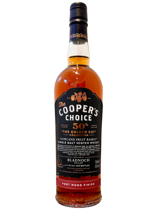 Bladnoch "Lowland Fruit Basket" Cooper's Choice The Golden Cut - Port Wood Finish - Lowland Single Malt Scotch Whisky, 50% Vol., 0,7l