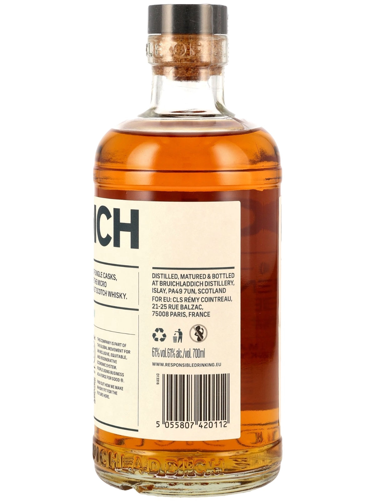 Bruichladdich Micro-Provenance Cask #1216 Rückenetikett