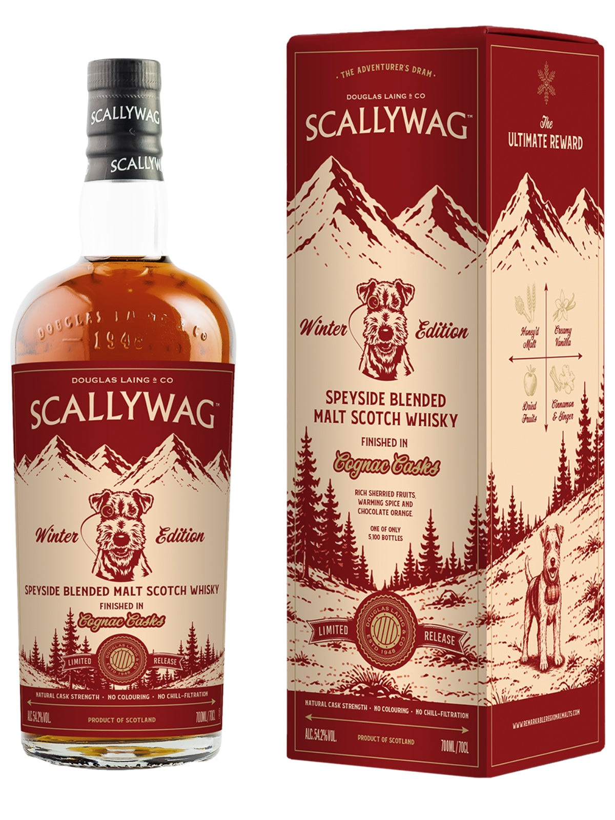 Scallywag Winter Edition 2026 Cognac Cask Finish Speyside Blended Malt 0,7l mit Geschenkbox