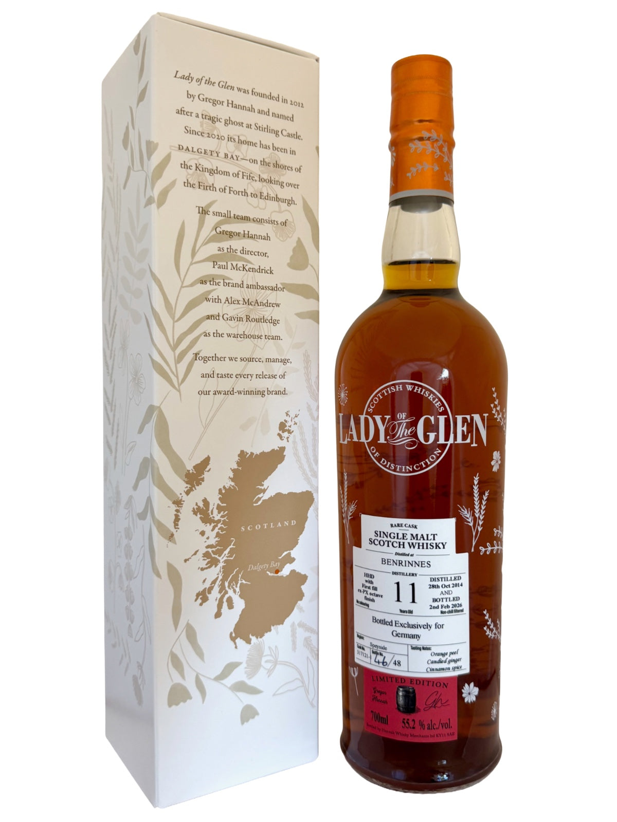 Lady of the Glen Benrinnes 11 Jahre PX Octave Finish Germany Exclusive, 55,2% Vol., 0,7l