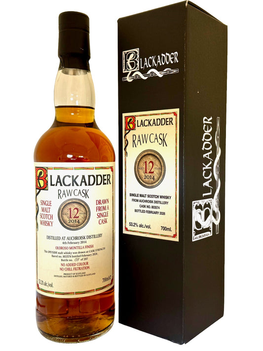 Blackadder Raw Cask Auchroisk 12 Jahre 2014 Single Malt Scotch Whisky Oloroso Montilla Finish 53,2% Vol. 0,7l