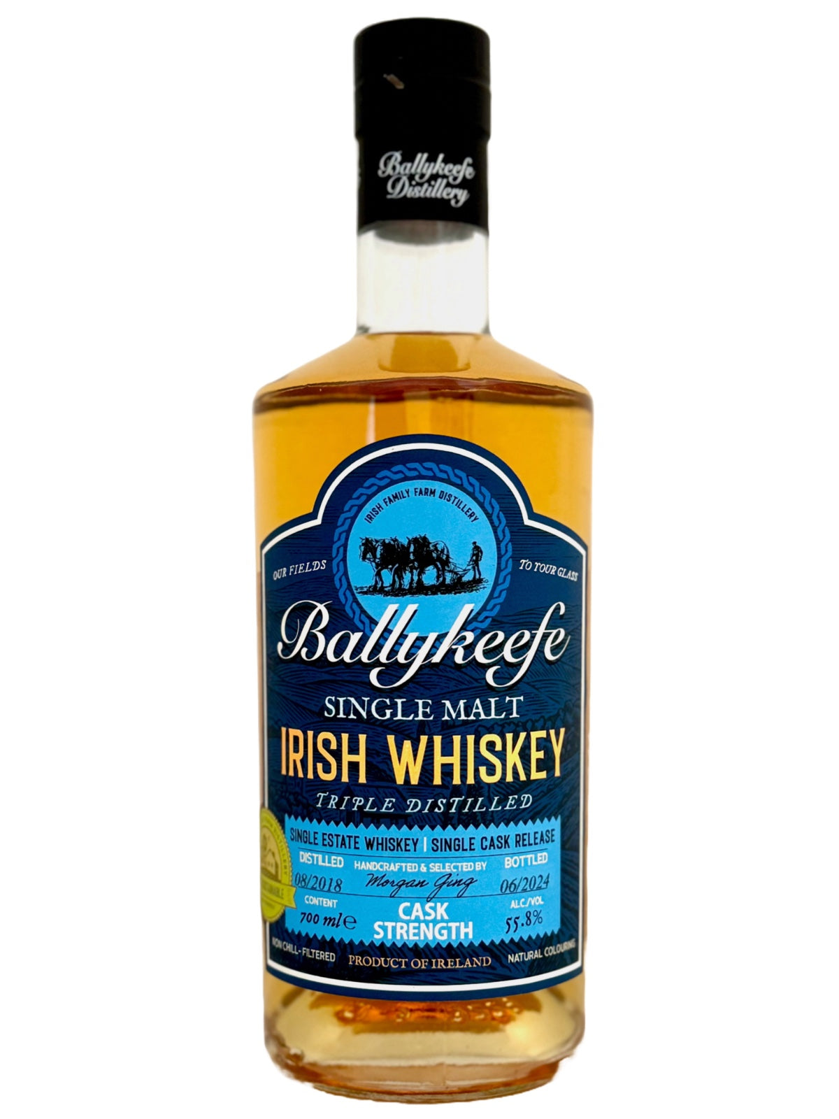 Ballykeefe 2018 Single Cask Cask Strength Single Malt Irish Whiskey 55,8% Vol. 0,7l