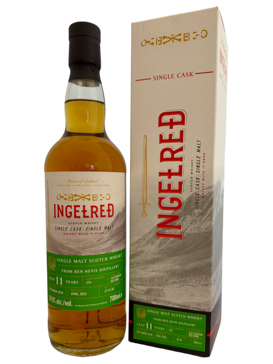 Ingelred Ben Nevis 11 Jahre Californian Red Wine Cask Finish 59% Vol. 0,7l