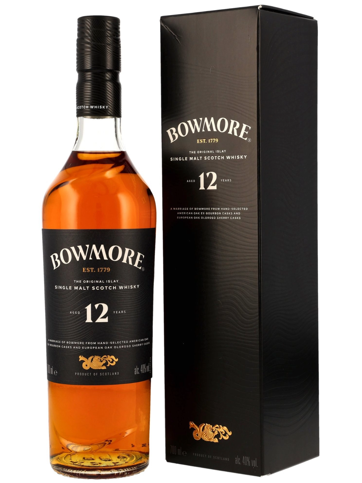 Bowmore 12 Jahre Islay Single Malt Whisky 40% Vol. 0,7l