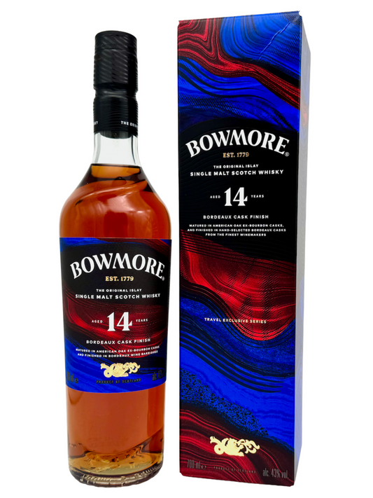 Bowmore 14 Jahre Bordeaux Cask Finish Travel Exclusive Series 43% Vol. 0,7l