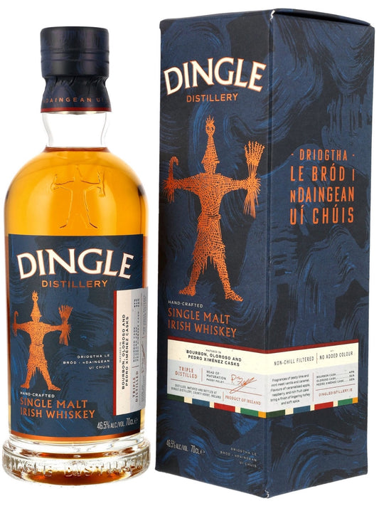 Dingle Single Malt Irish Whiskey Bourbon, Oloroso & PX Casks 46,5% Vol. 0,7l