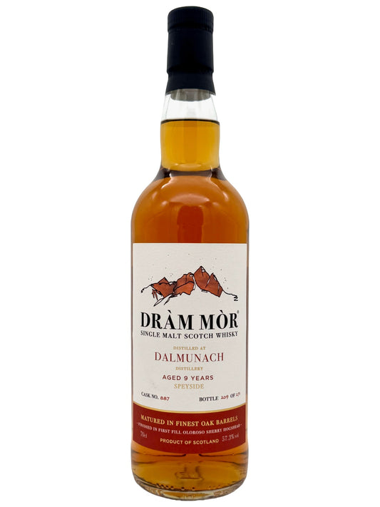 Dràm Mòr Dalmunach 9 Jahre Speyside Single Malt Scotch Whisky 1st Fill Oloroso Sherry Hogshead Finish 57,3% Vol. 0,7l