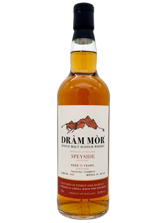 Dràm Mòr Speyside Distillery 11 Jahre Speyside Single Malt Scotch Whisky Refill White Port HHD Finish 55,3% Vol. 0,7l