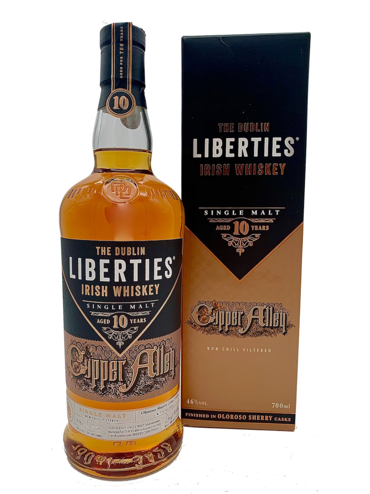 Dublin Liberties Copper Alley 10 Jahre Irish Single Malt Whiskey 46% Vol. 0,7l