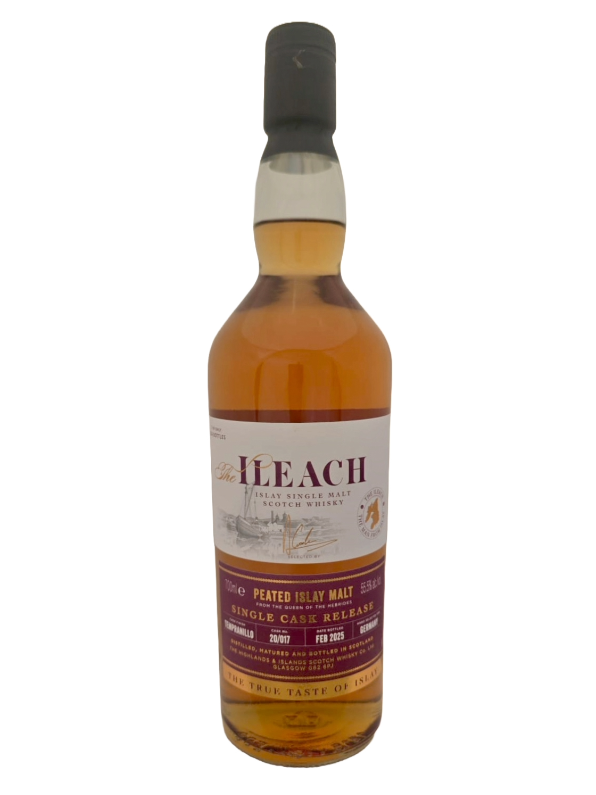 The Ileach Tempranillo Cask Single Cask #2 Islay Single Malt Whisky Germany Exclusive 55,5% Vol. 0,7l