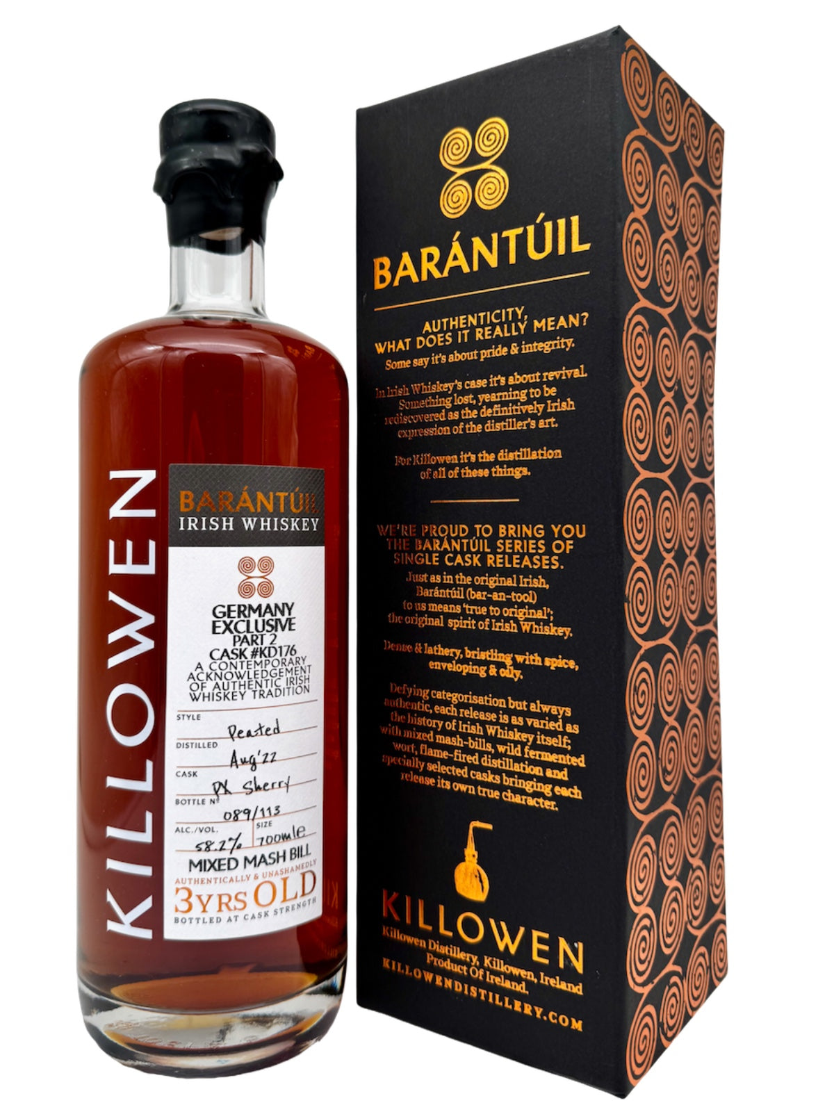Killowen Barántúil Germany Exclusive No. 2 Cask #KD176 Irish Whiskey 58,2% Vol. 0,7l