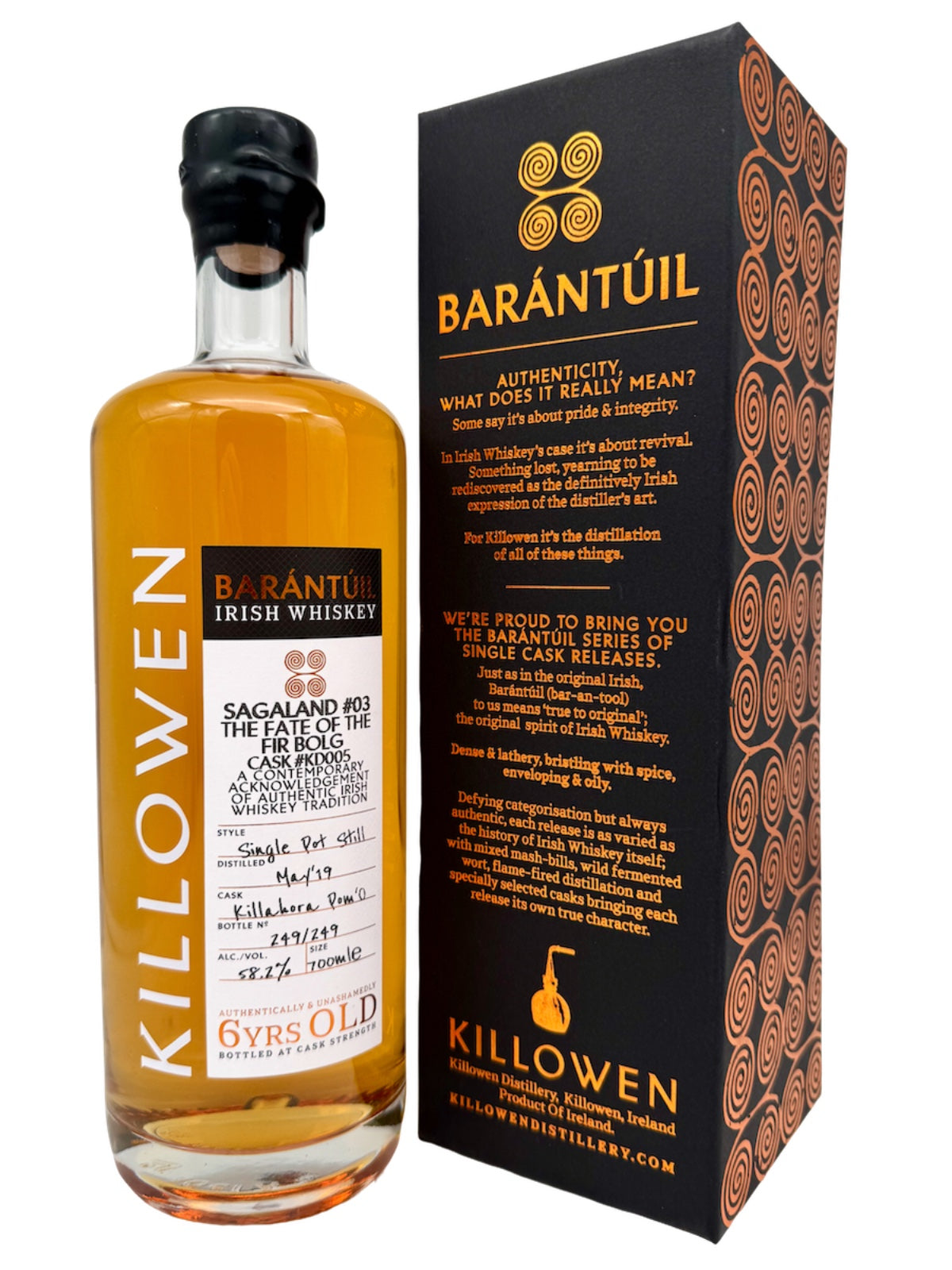 Killowen Barántúil Sagaland #03 The Fate of the Fir Bolg 6 Jahre Cask #KD005 Single Pot Still 58,2% Vol. 0,7l