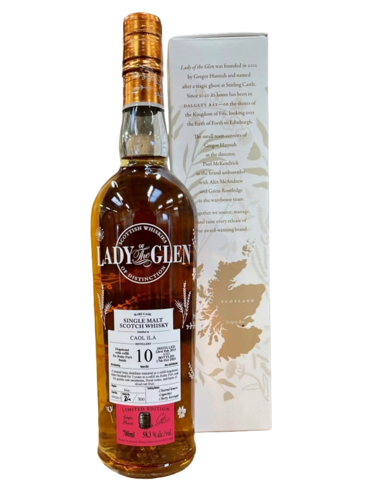 Lady of the Glen Caol Ila 10 Jahre Refill Ruby Port Finish 58,3% Vol. 0,7l