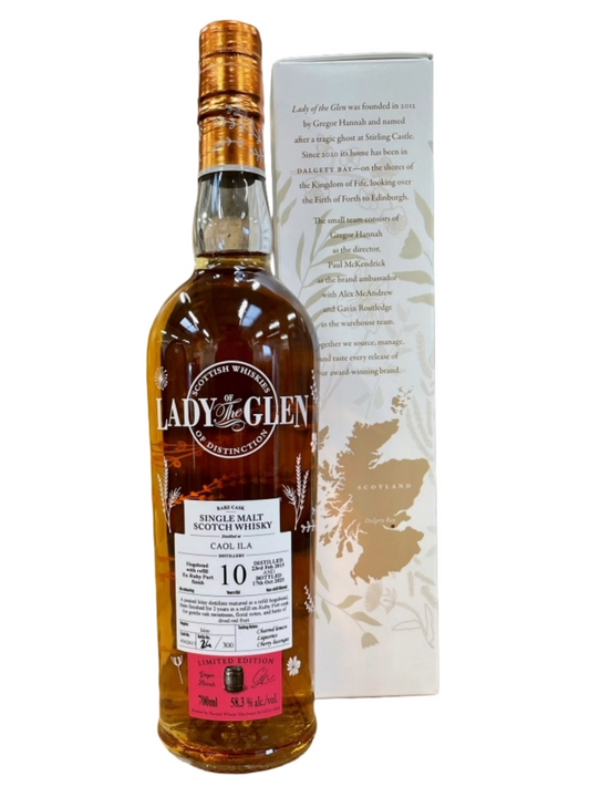 Lady of the Glen Caol Ila 10 Jahre Refill Ruby Port Finish 58,3% Vol. 0,7l