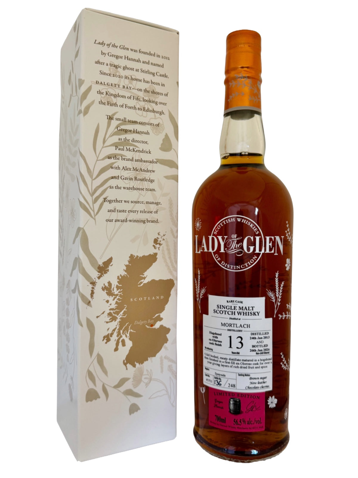 Lady of the Glen Mortlach 13 Jahre Speyside Single Malt Scotch Whisky 1st Fill Oloroso Finish 56,5% Vol. 0,7l