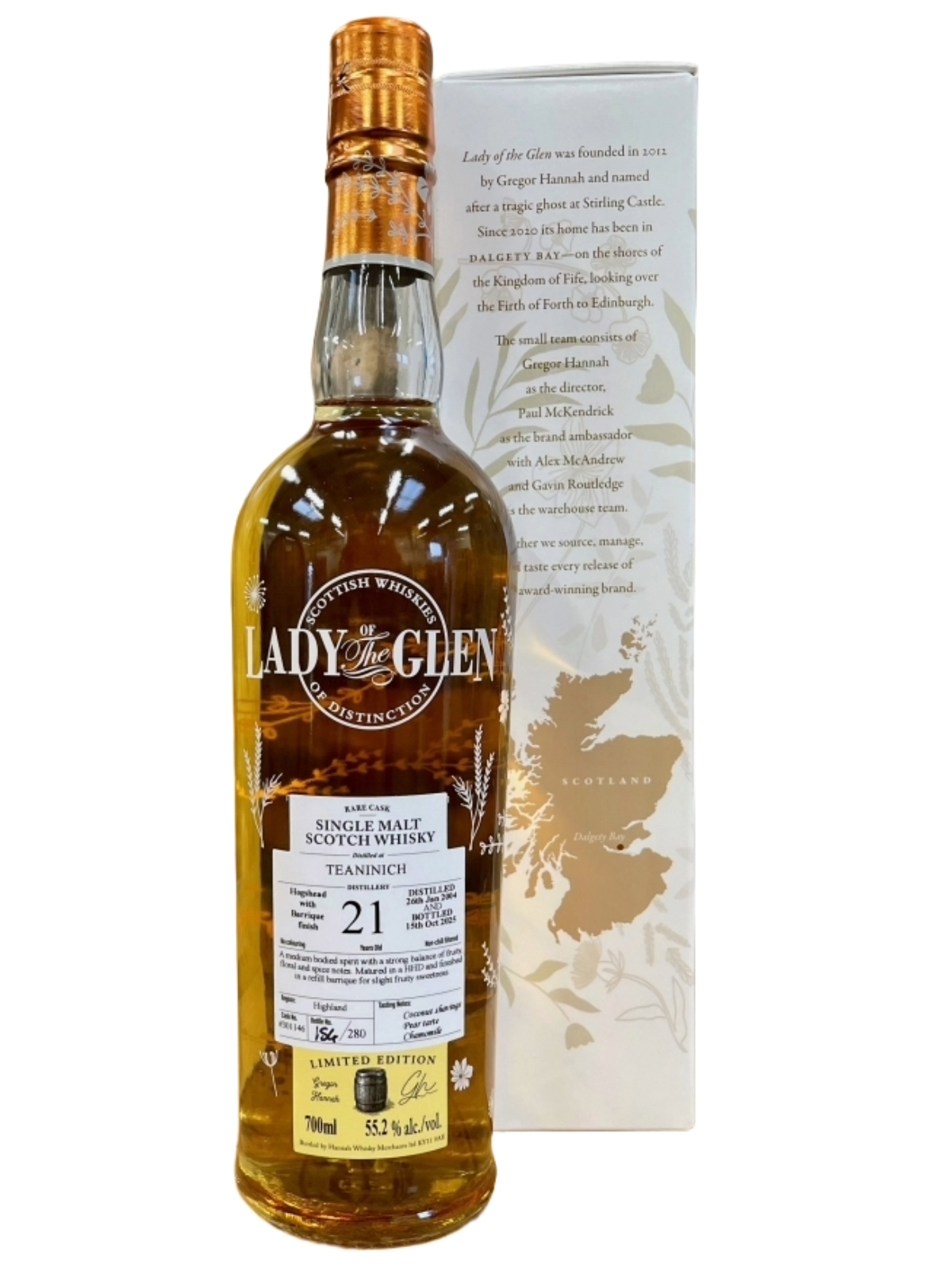 Lady of the Glen Teaninich 21 Jahre Refill Barrique Finish 55,2% Vol. 0,7l
