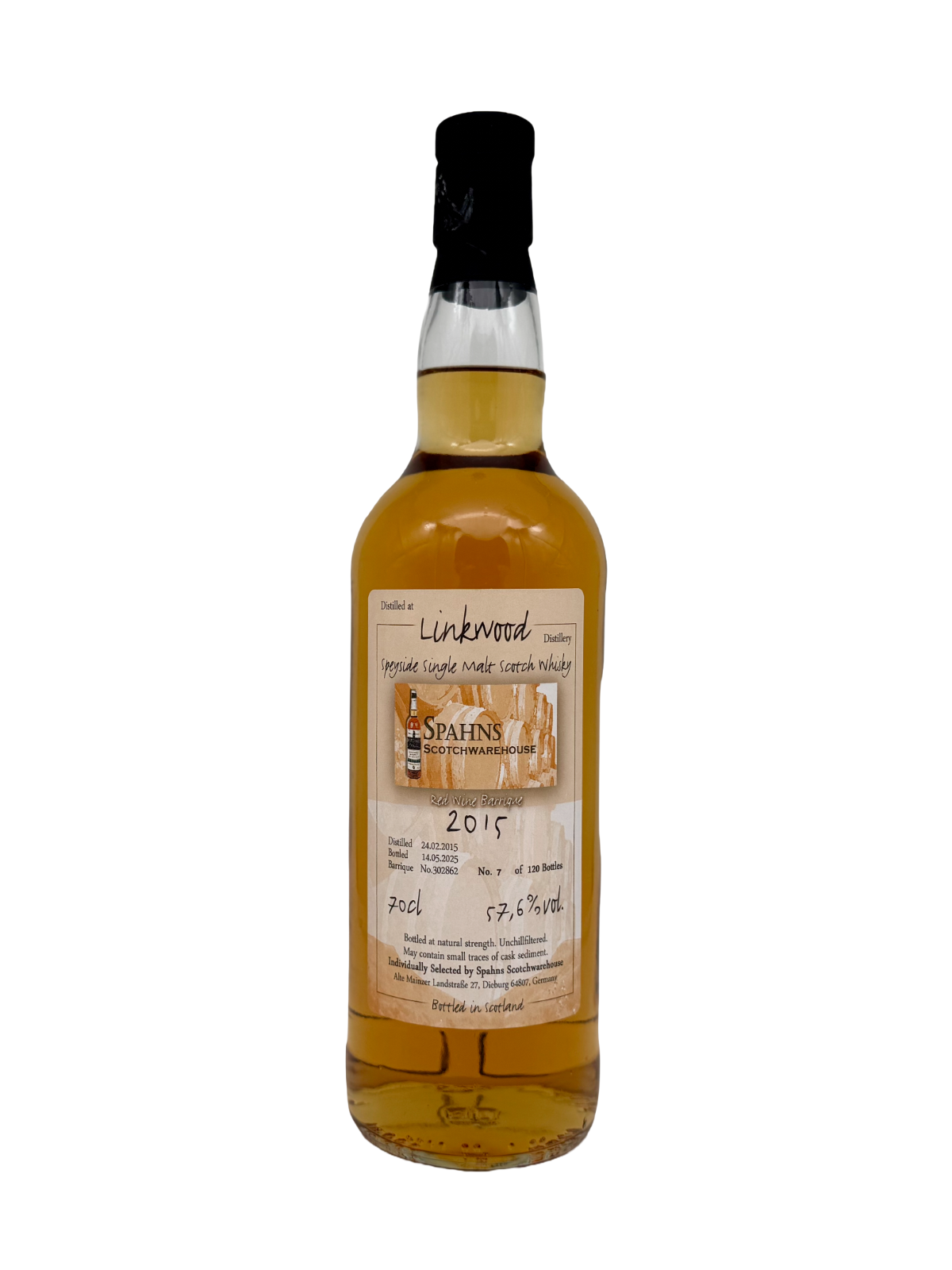 Linkwood 2015 Red Wine Barrique Spahns Scotchwarehouse 57,6% Vol. 0,7l