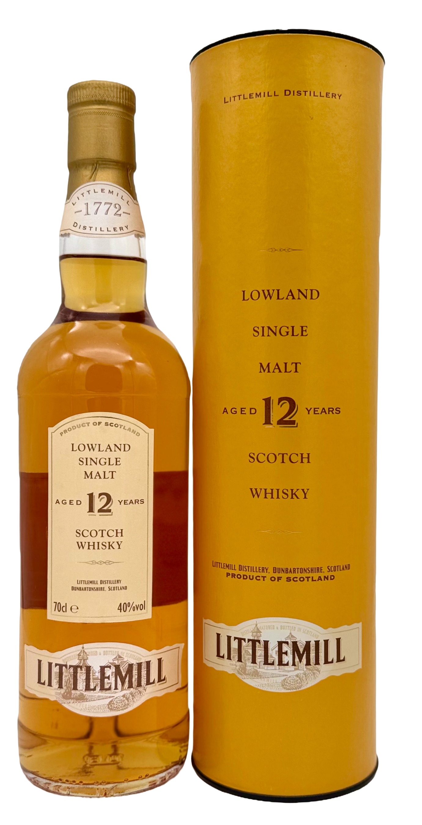 Littlemill 12 Jahre Lowland Single Malt Whisky 40% Vol. 0,7l