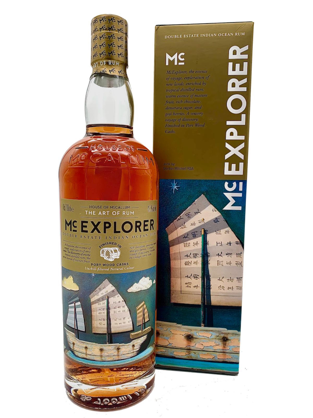 House of McCallum Mc Explorer Double Estate Indian Ocean Rum Port Wood Cask Finish 43,5% Vol. 0,7l