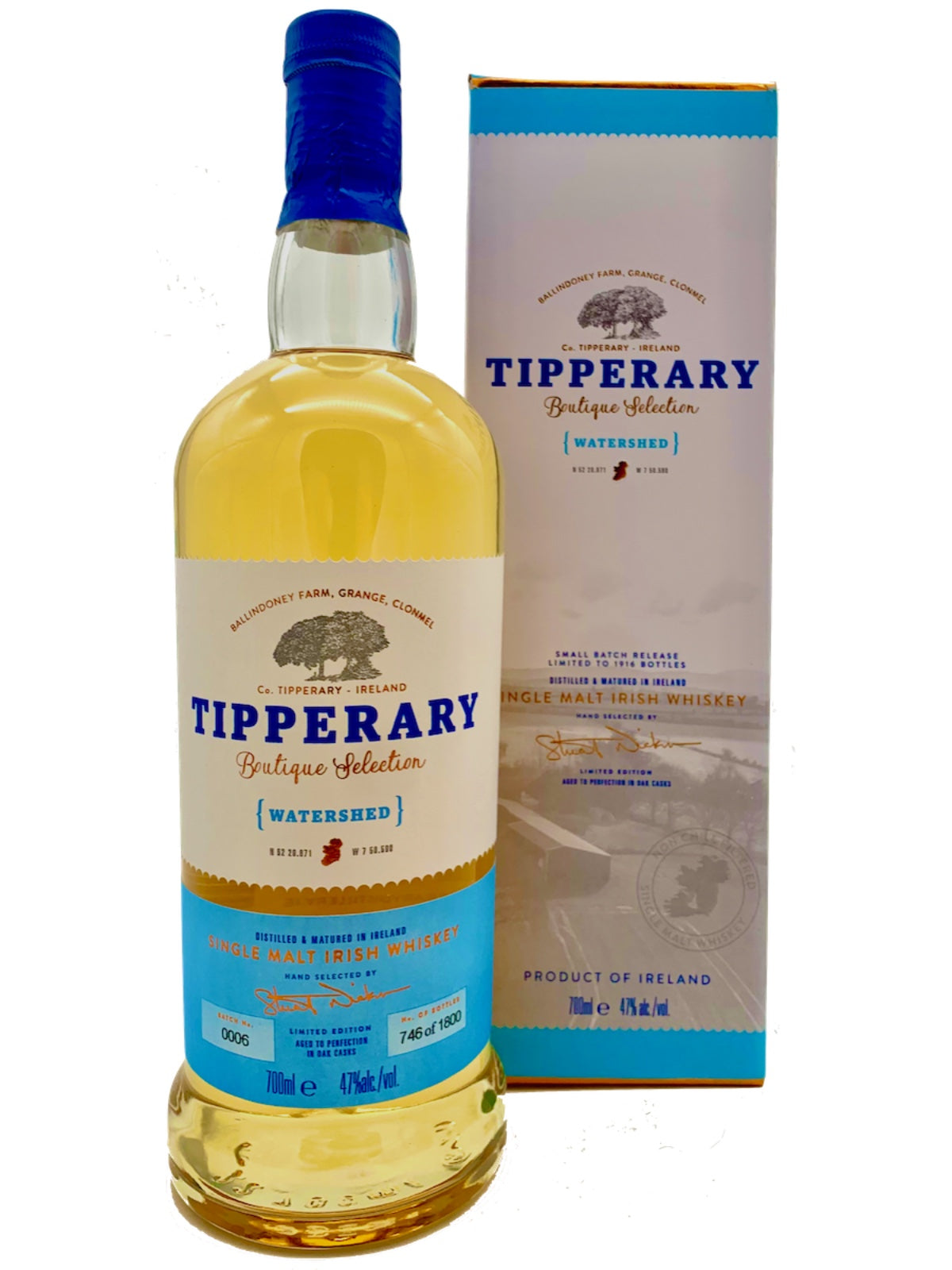Tipperary Watershed Irish Single Malt Whiskey 47% Vol. 0,7l