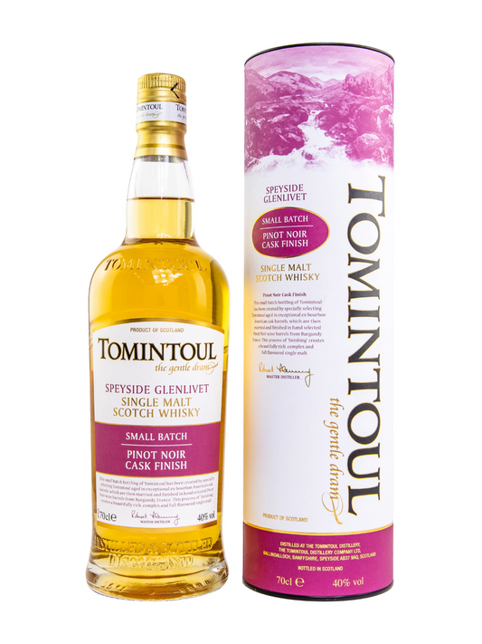 Tomintoul Pinot Noir Cask Finish Speyside Single Malt Small Batch 40% Vol. 0,7l