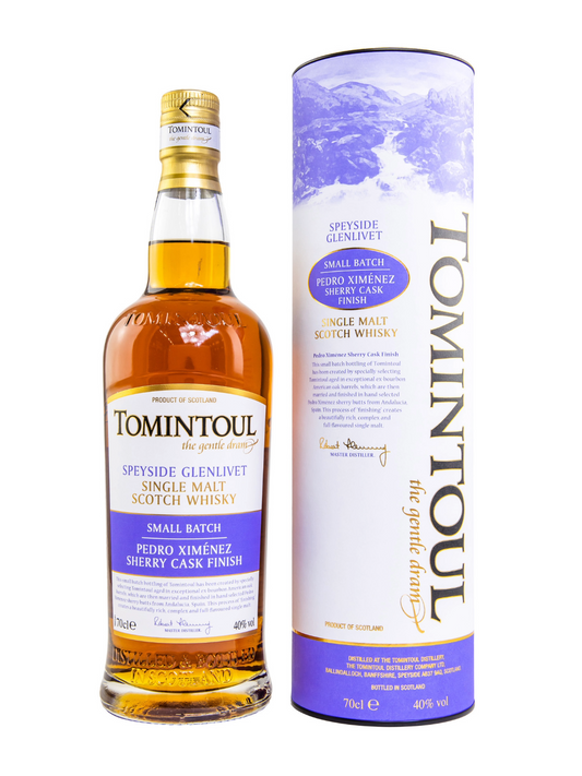 Tomintoul Pedro Ximénez Sherry Cask Finish Speyside Single Malt Small Batch 40% Vol. 0,7l