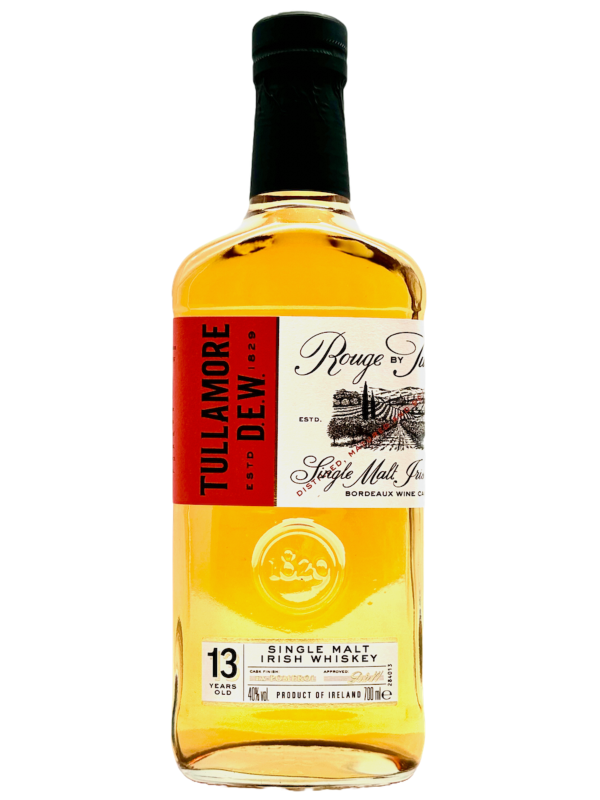 Tullamore D.E.W. Rouge 13 Jahre Single Malt Irish Whiskey Pomerol Cask Finish 40% Vol. 0,7l