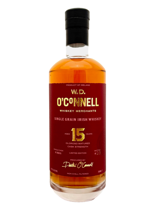W.D. O’Connell 15 Jahre Oloroso Matured Single Grain Irish Whiskey Cask Strength 62,5% Vol. 0,7l