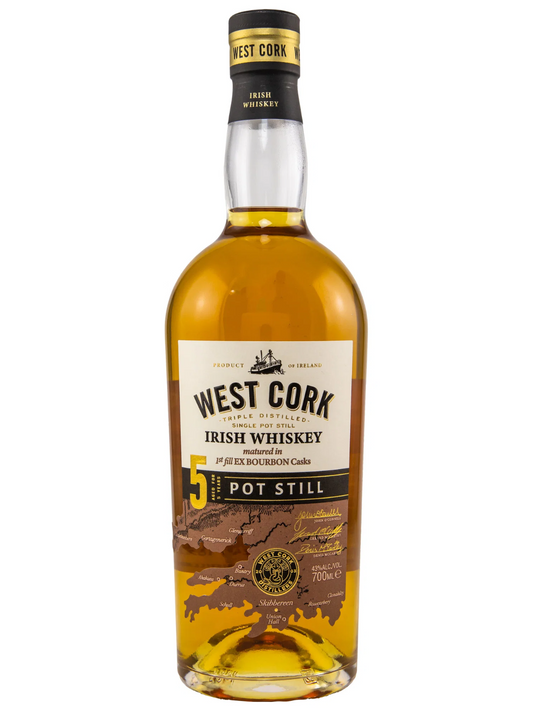 West Cork 5 Jahre Single Pot Still Irish Whiskey 43% Vol. 0,7l