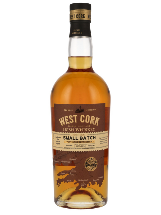 West Cork Small Batch Rum Cask Finish Single Malt Irish Whiskey Fassstärke 54,7% Vol. 0,7l