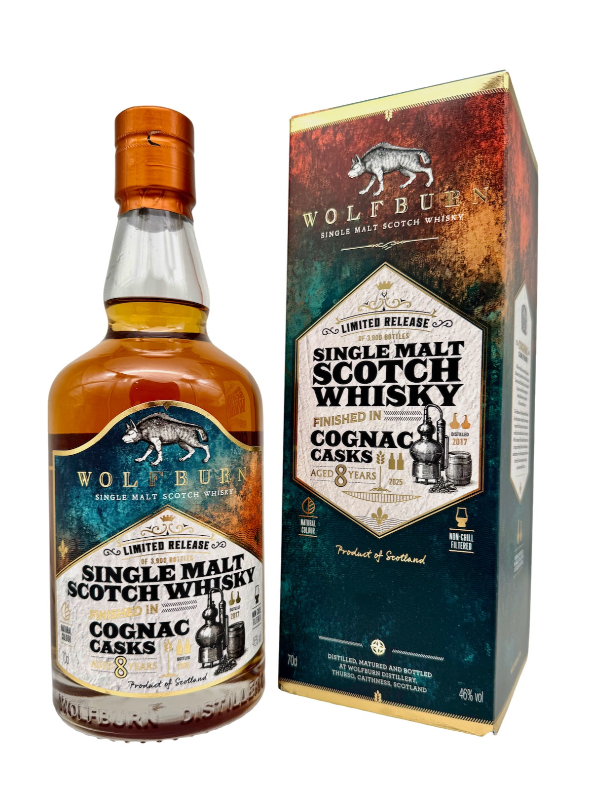 Wolfburn 8 Jahre Cognac Cask Release Single Malt 46% Vol. 0,7l